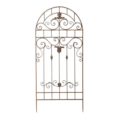 French Country Eden Arched Scroll Iron Garden Fence